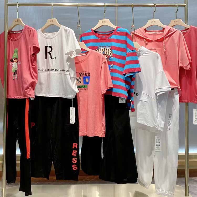 柏树林22夏季新款品牌折扣女装走份批发清仓尾货撤柜剪标一手货源