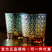 预订日本进口江户切子水杯玻璃杯家用送礼杯子收藏杯威士忌酒具