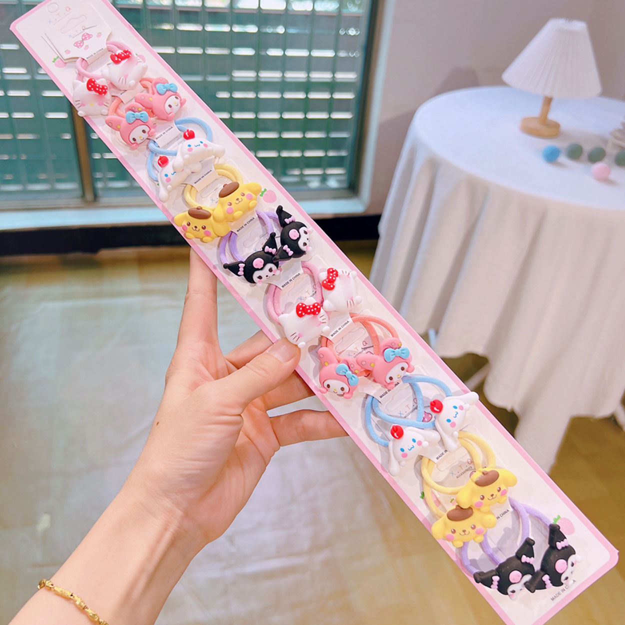 Korean Style Children's Hair Accessories Cartoon Headwear Clow M a Pair of Hairclips Tie Little Girl Hair Ring Does Not Hurt Hair Rubber Bands Small Hairclip