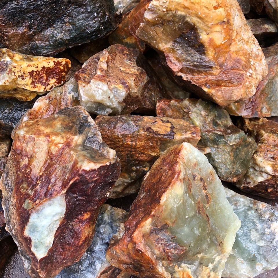 花玉原石岫玉原石毛料大块玉石原石冰种玉石王花玉