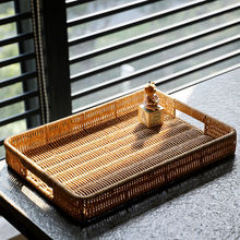 竹木茶盘托盘长方形商用家用放茶杯竹制水杯收纳日式简约大号盘子