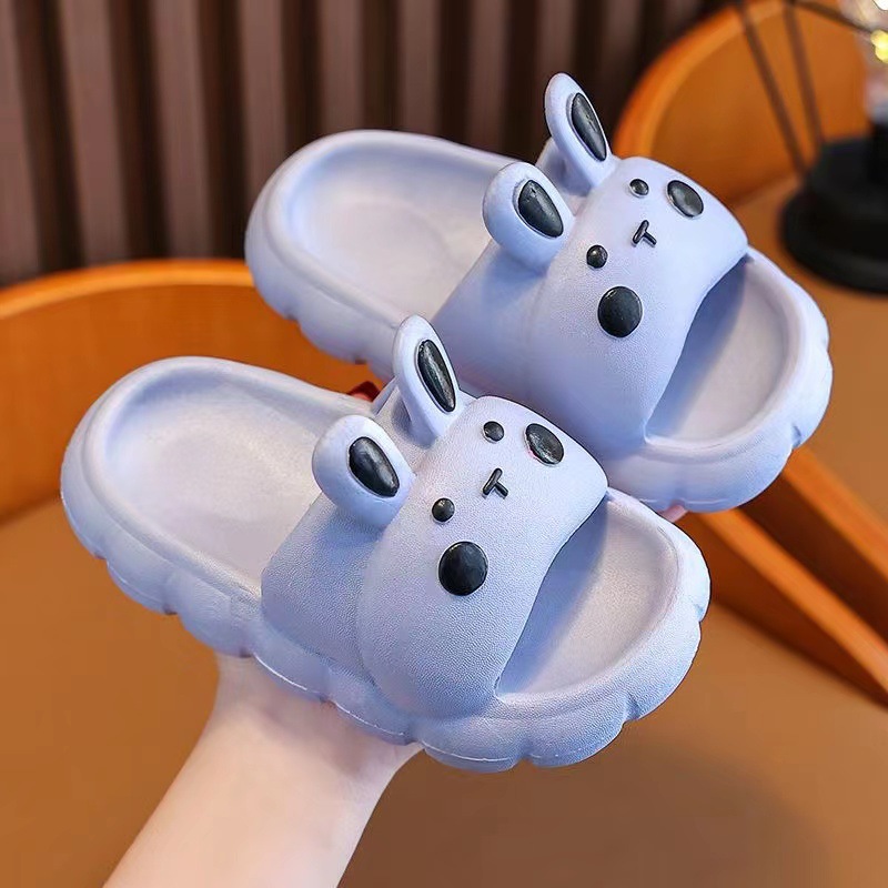 2023 New Children's Slippers Summer Boys and Girls Cute Fashion Cartoon Outerwear Rabbit Home Thick-Soled Non-Slip