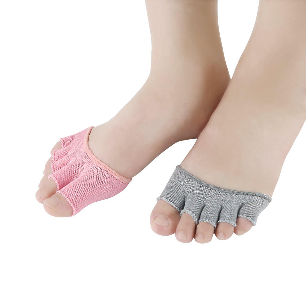 女士夏季半脚掌五指袜女士分脚趾袜子吸汗透气隐形露趾五趾袜