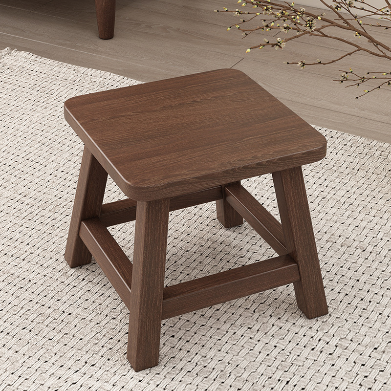 儿童实木小椅子幼儿园靠背加厚板凳家用简约网红方凳圆凳防滑矮凳