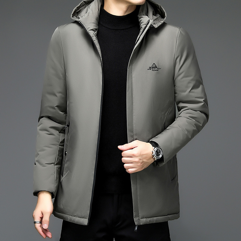 澳阁服饰中青年男士立领连帽棉服2021新款冬季简约休闲长袖外套男