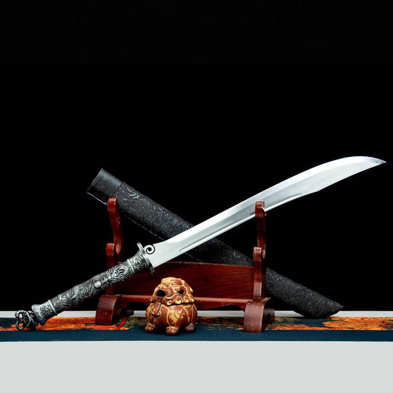 龙泉刀剑牛尾刀清刀宝剑高锰钢影视刀具冷兵器收藏摆件批发未开刃