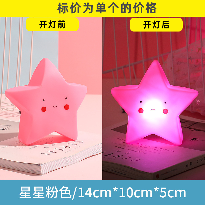 Cartoon Ins Unicorn Moon Night Lamp Stall Throw the Circle Hot Selling LED Luminous Toy Bedside Lamp Gift