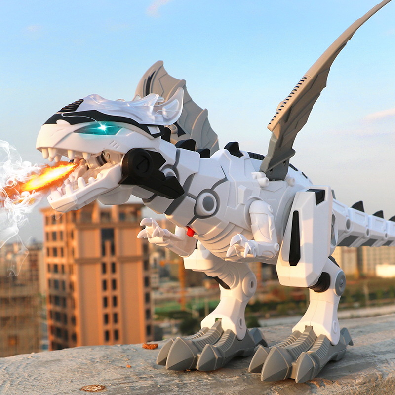 厂家直销儿童机械喷雾恐龙机器霸王龙仿真动物电动喷火遥控机器人