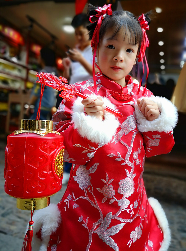 小灯笼儿童手提灯笼新年元宵节福字手拿灯笼仿古春节小红灯笼代发