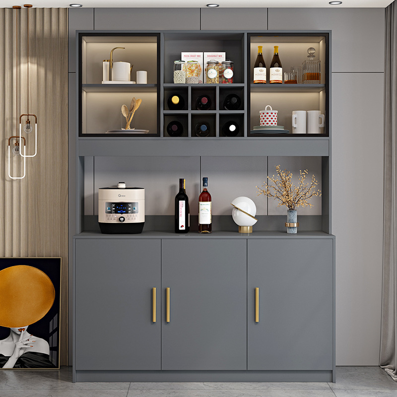 轻奢餐边柜现代简约茶水柜储物家用厨房餐厅置物酒柜一体靠墙高柜