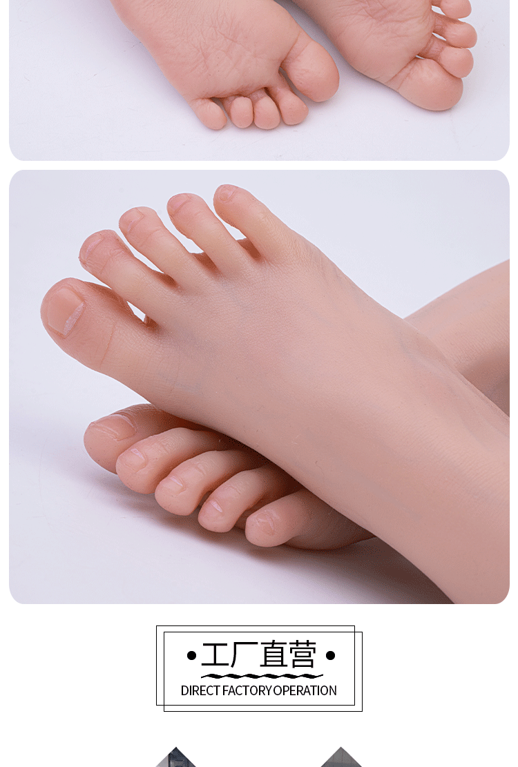 脚模恋足仿真静脉足模品鉴版铂金硅胶成人假脚女鞋袜拍摄道具33
