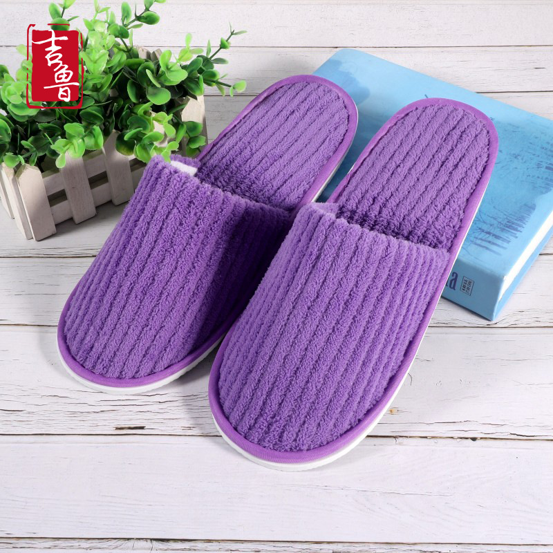 Factory Supply Disposable Coral Velvet Slippers Hotel Homestay Inn Travel Home Hospitality in Stock Wholesale