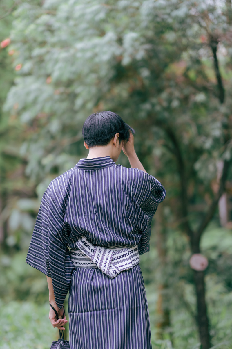 日本和服 男 绅士武士和服传统日式和风学生cos服日料店工装