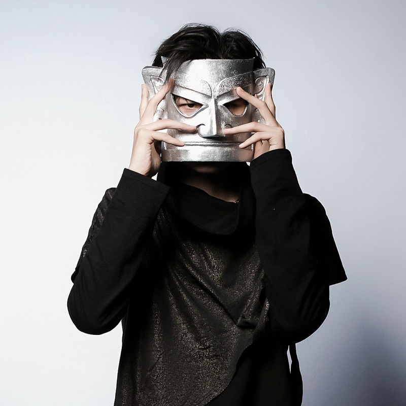 三星堆男女士国风汉服全脸面具造型舞台网红抖音91万圣节