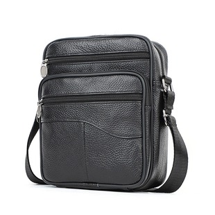 男士单肩小挎包跨境正品休闲真皮男包竖款头层牛皮斜挎包男款批发