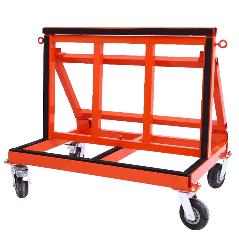 玻璃门窗推车新款四轮平板万向轮折叠工地搬运大轮子便携静音推车