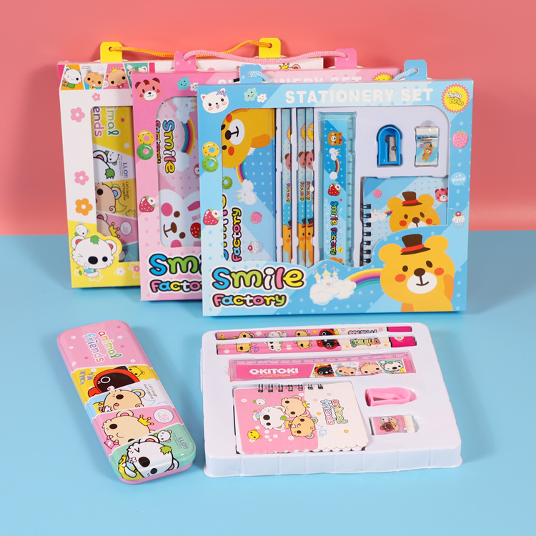 创意文具套装 学生手提组合礼物铅笔盒橡皮 儿童节日礼盒套装批发