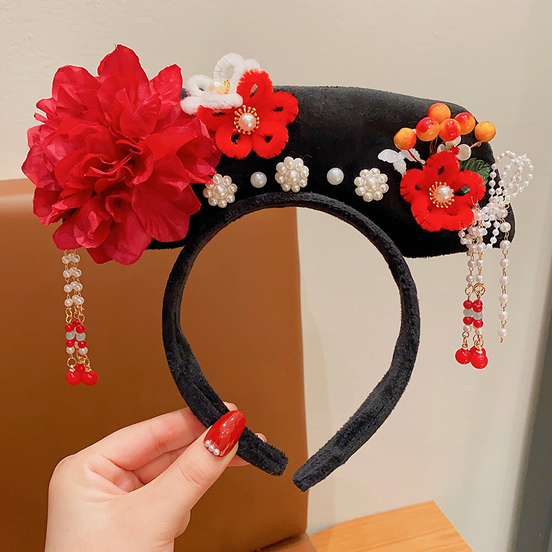 Gege Headband Palace Style Noble People Table Runner Headband Zhen Yi Chuan Lady Concubine Hairpin Adult Funny Headwear for Face Wash