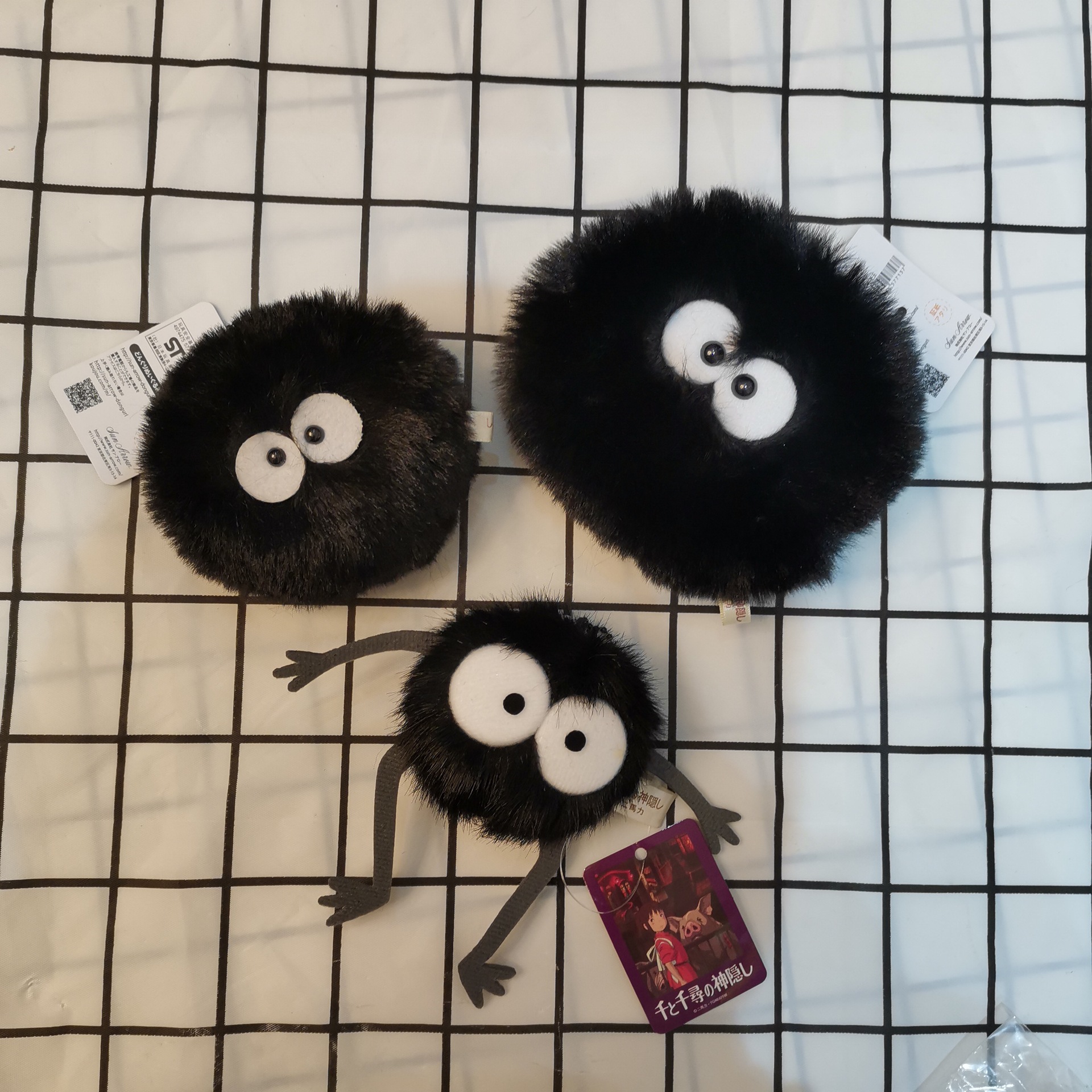 驱霉运可爱黑煤球煤炭毛球包包挂件毛绒拉震黑炭球小黑球挂饰