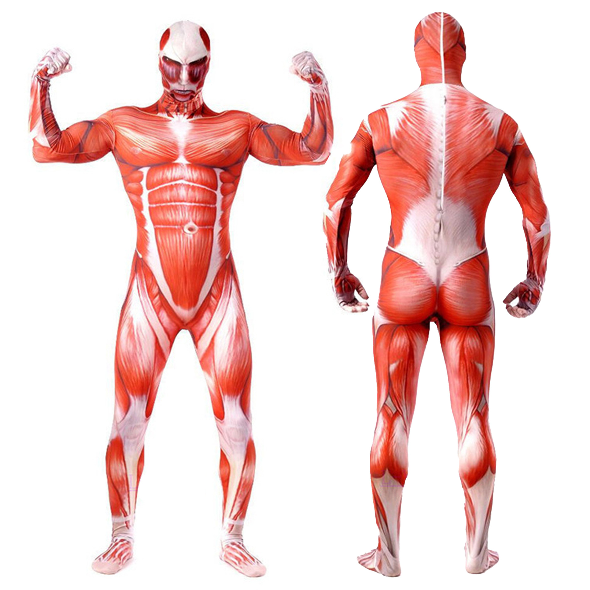 进击的巨人肌肉连体衣 肌肉塑身衣万圣节动漫周边cosplay表演服装