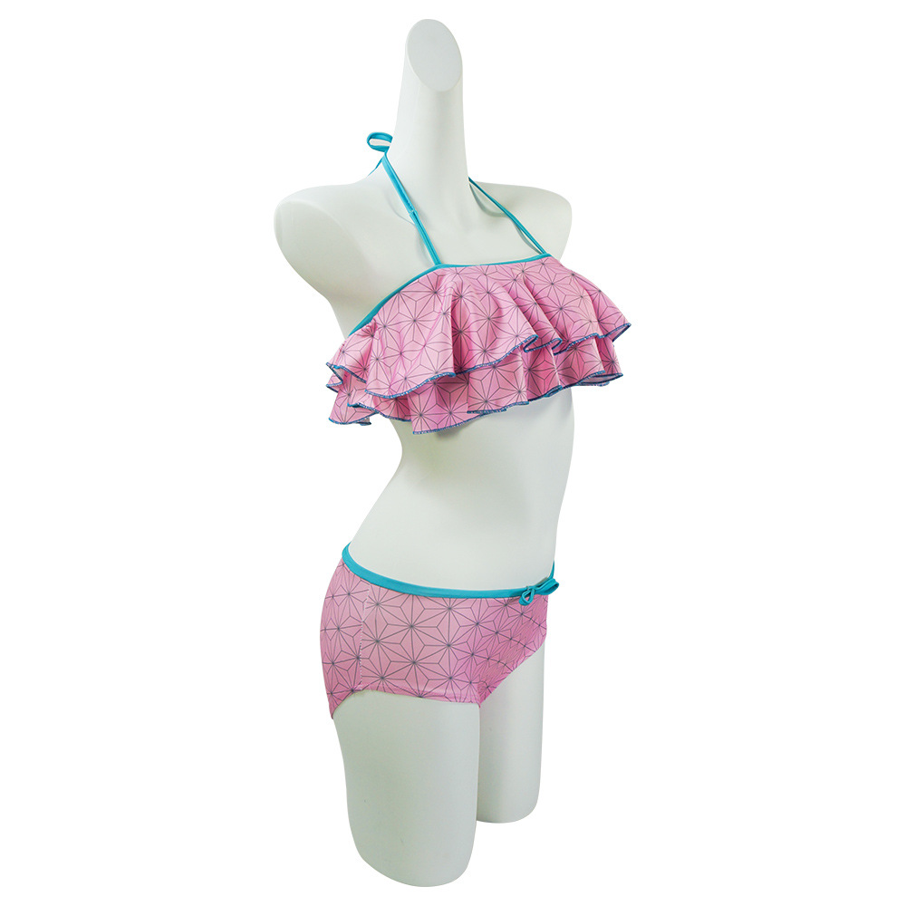 动漫服饰鬼灭之刃全系列灶门炭治郎祢豆子蝴蝶忍泳装 cosplay女装