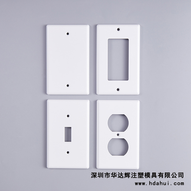 黑白两色选择美规家庭墙壁插座面板 美式美标面板智能塑胶面壳