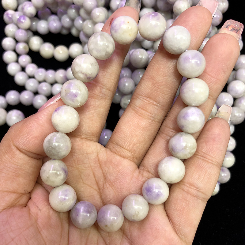 2021年夏季新款紫方纳石手链民族饰品光致变色方钠石手串外贸热卖