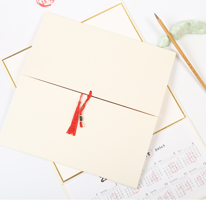 2021日历挂历台历宣纸硬卡纸折叠书法创作国画半熟生宣加厚卡纸