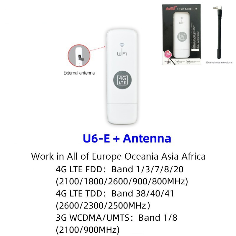 U6-EW 4GUSB 外接天线孔 无线 随身移动WIFI上网宽带 SIM卡路由器