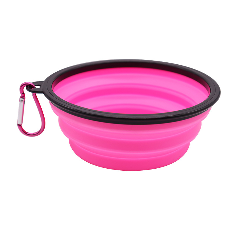 Portable Outdoor Pet Silicone Foldable Bowl Dog Food Bowl Feeder Cat Drinking Water Anti-Tumble Dog Bowl Wholesale