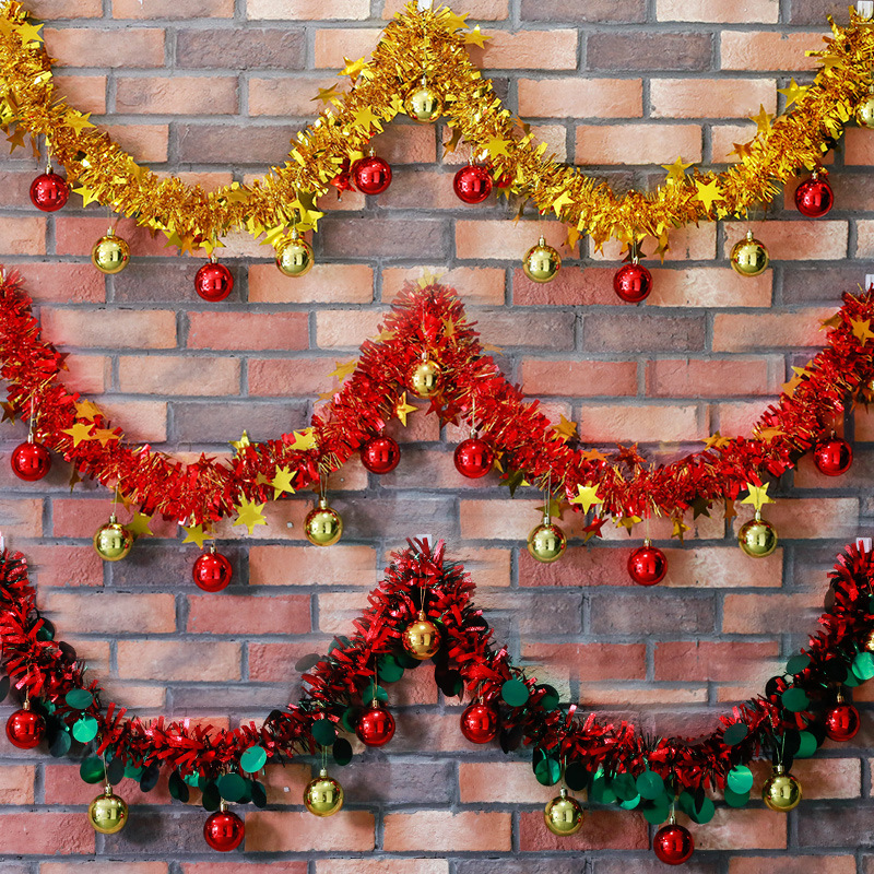 圣诞节装饰幼儿园教室门店前台挂件拉花彩条挂饰门头墙场景布置