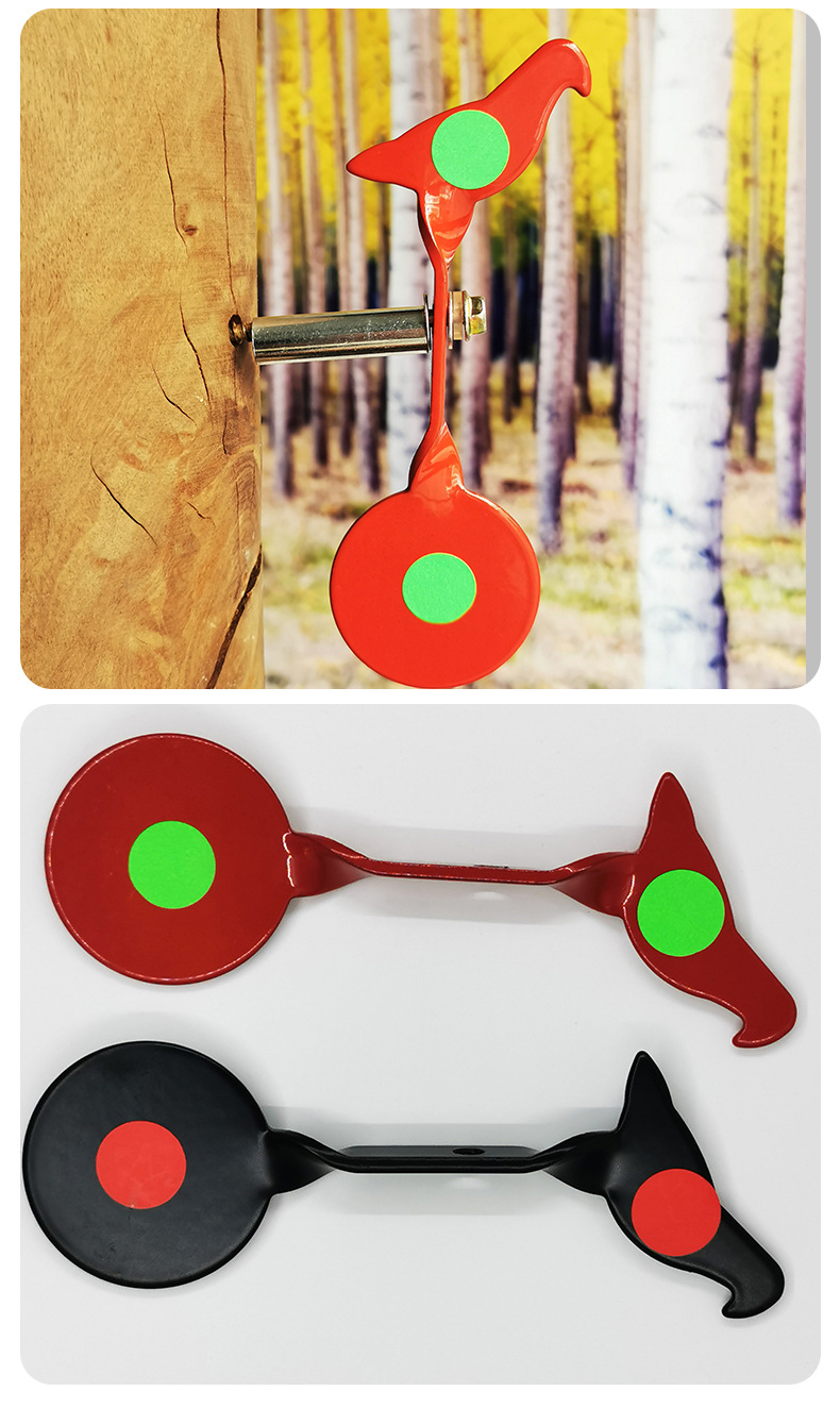 红色小鸟射击训练插树靶子射击弹弓练习靶便携耐打插树靶金属靶子