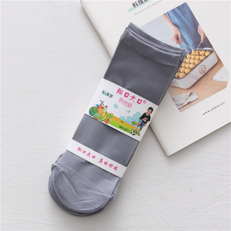 Children's Socks Stockings Socks Summer Thin Summer Girls Spring and Summer Ice Silk Candy Velvet Crystal Steel Wire Stocking