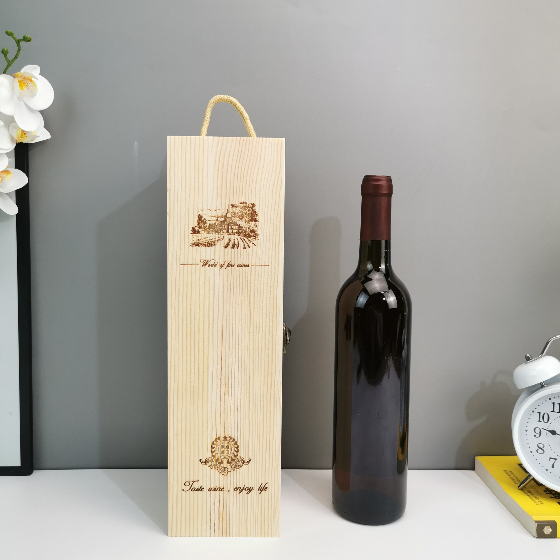 0成交453个现货批发双只红酒盒红酒礼品包装盒2瓶装木质酒盒葡萄酒