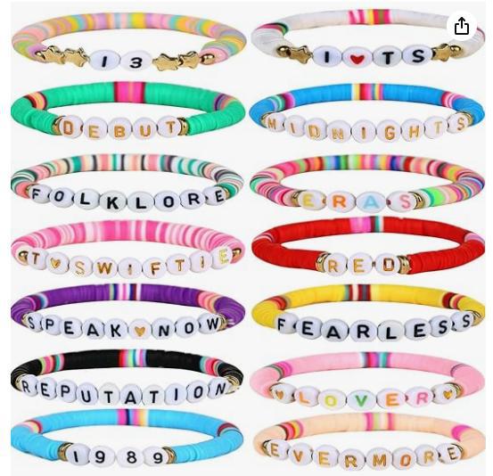 Europe and America Cross Border Hot Sale Bohemian Taylor Polymer Clay Beads Bracelet Letters and Numbers Polymer Clay Bracelet Set for Women