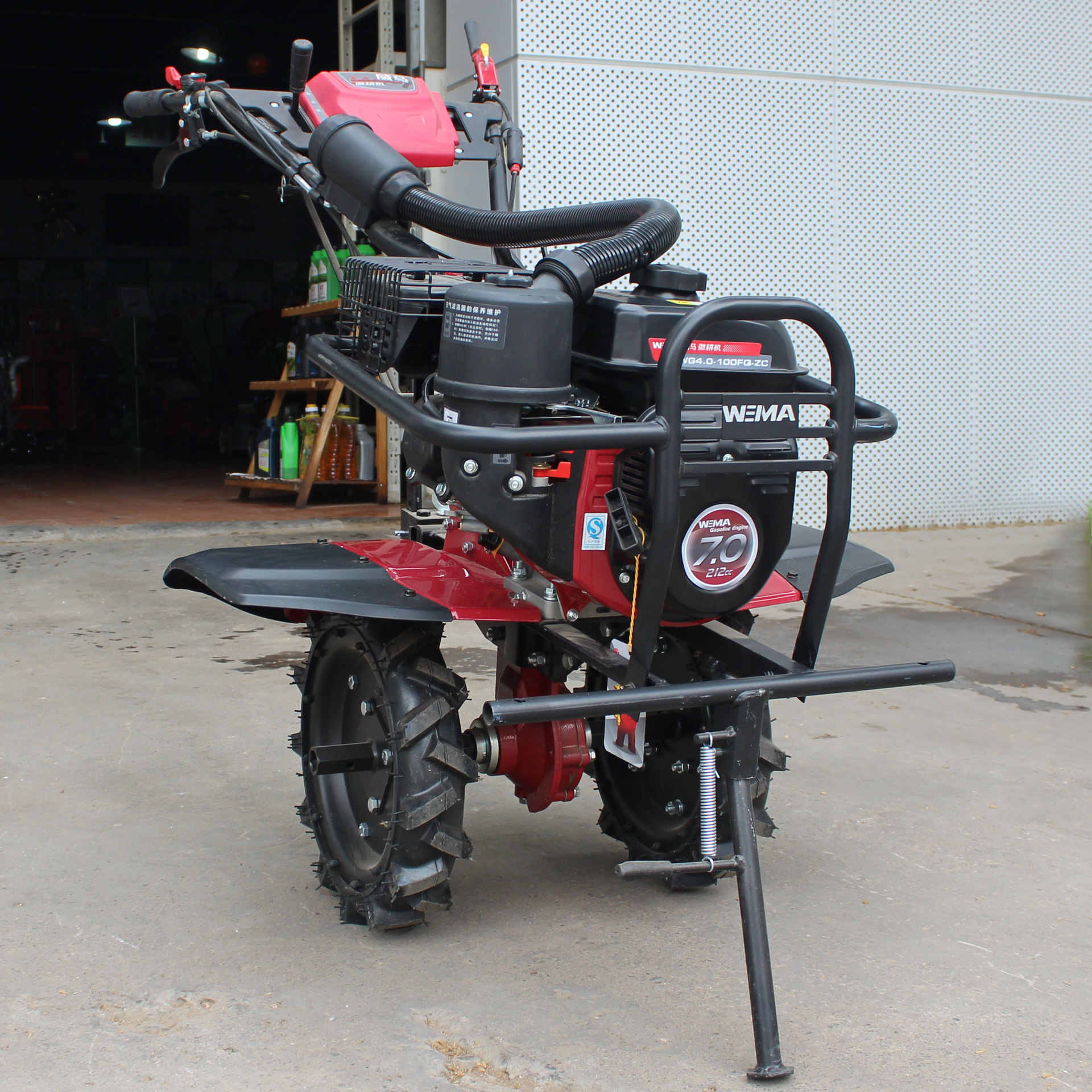 威马轴传900汽油微耕机 农用旋耕机小型除草多功能开沟翻土松土机