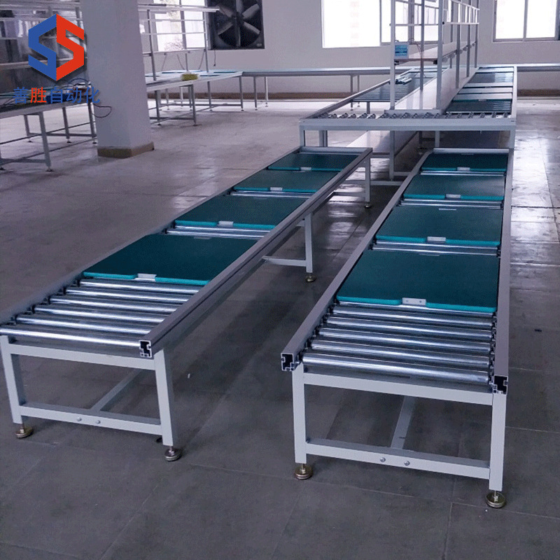 厂家定做手动推板滚筒输送线生产线烟机灶具组装线流水线输送设备