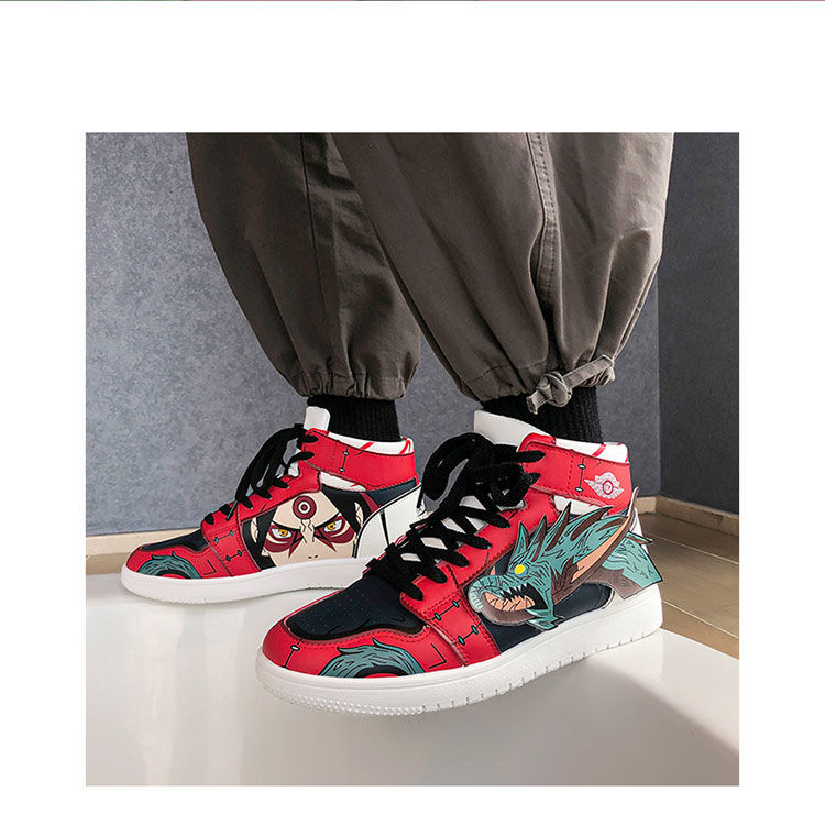 海贼王联名aj男鞋秋季空军一号动漫高帮板鞋情侣儿童中学生女鞋子