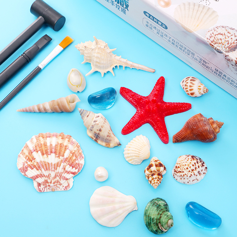 Wholesale Pinocchio Archaeological Excavation Marine Packaging Shell Archaeological Excavation Children's Handmade Blind Box Submarine Treasure Excavation