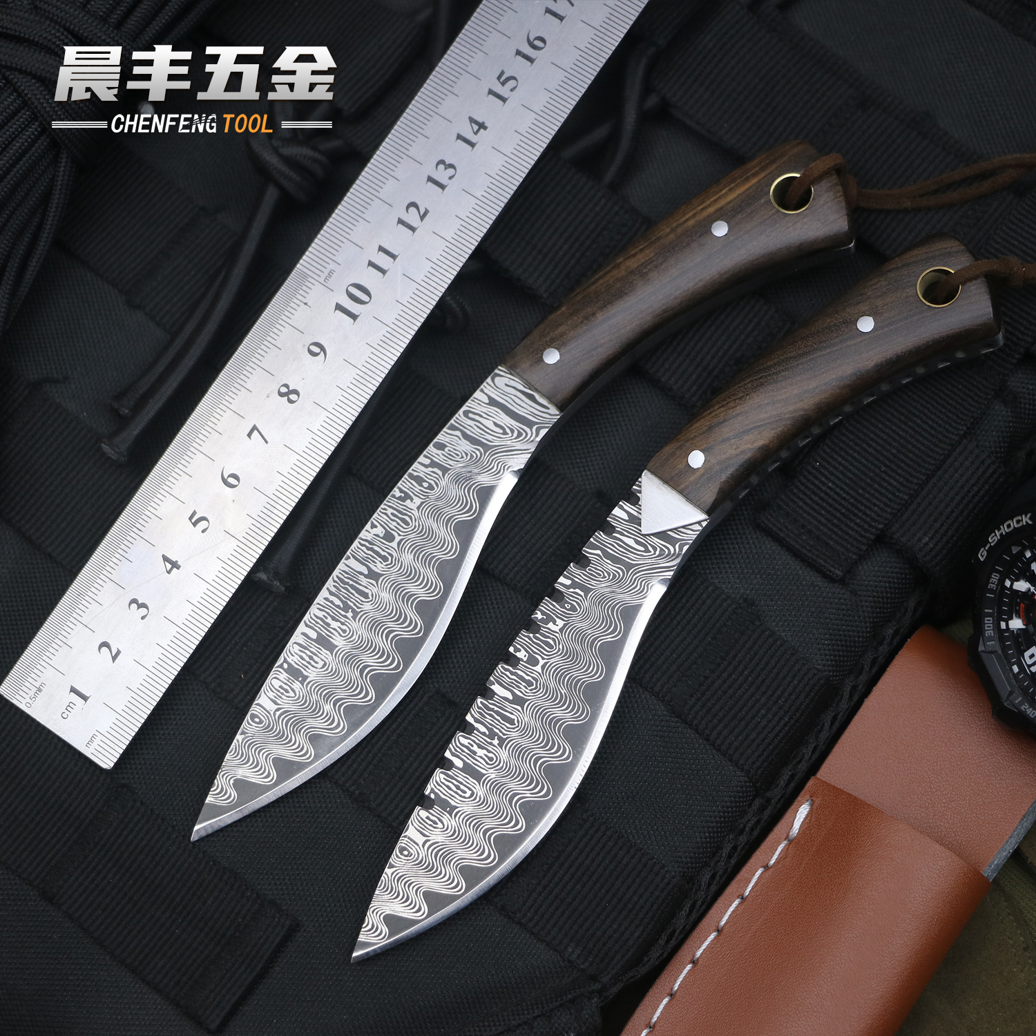 户外小直刀水果刀手把肉手工雕刻防身收藏小刀野外求生战术刀代发