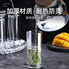 玻璃杯水杯家用套装杯子客厅喝水啤酒杯耐热待客泡茶茶杯新款一套