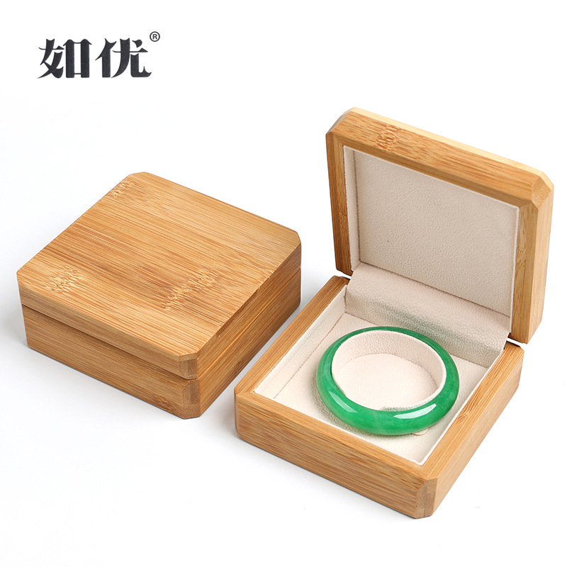 高档手镯盒玉镯实木首饰盒项链手链盒子吊坠包装盒收纳盒礼盒空盒