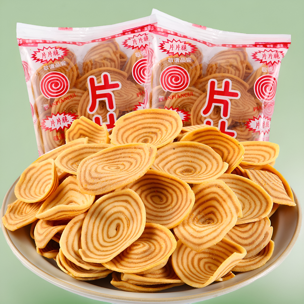 片片脆猫耳朵薄脆片童年怀旧潮汕小零食猫耳酥小包装休闲食品追剧