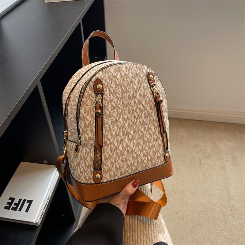 Bag Women's Fashionable Travel Commuter Student Class Backpack Fashionable Retro Printed Winter Backpack