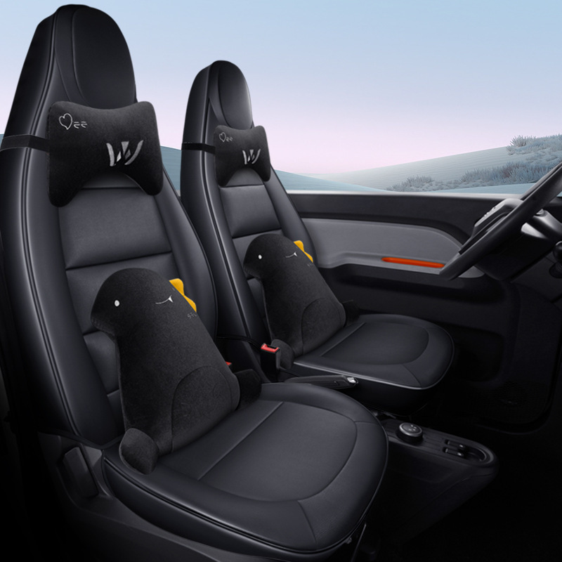 五菱宏光miniev新款汽车座套四季通用全包围专用坐垫卡通女士布艺