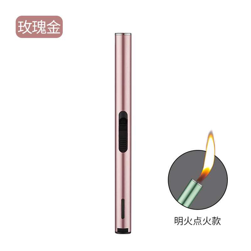 Customized Open Flame Transparent Burning Torch Kitchen Gas Stove Pulse Igniter Aromatherapy Candle Gun Lighter Customized Wholesale