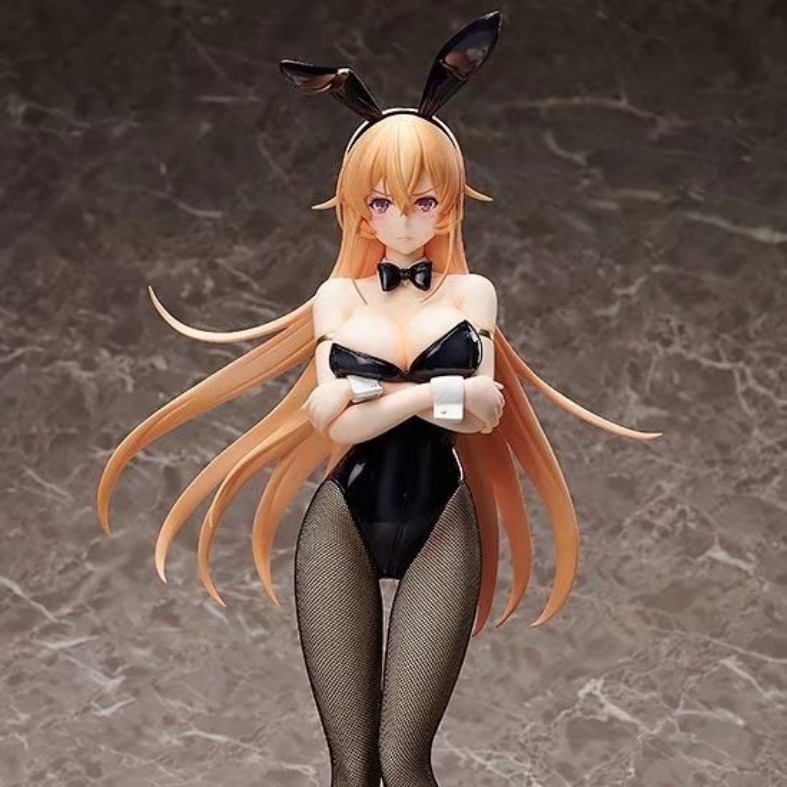 动漫公仔周边 食戟之灵 剃切绘里奈 兔女郎 1/4手办动漫模型批发