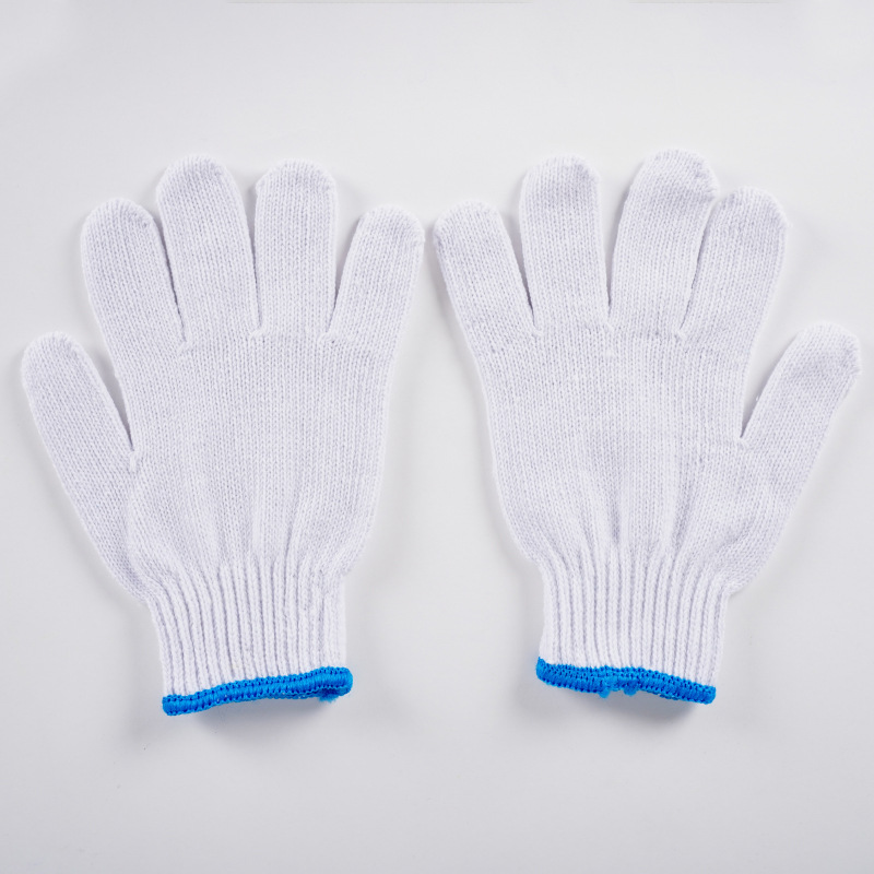 Factory Wholesale Wear-Resistant Non-Slip Thickened Labor Protection Construction Site Work Repair Work Bleached Nylon Cotton Yarn Cotton Thread Gloves