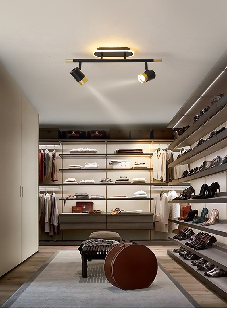2021新款射灯led灯轨道家用北欧衣帽间书房展厅灯客厅餐厅卧室灯