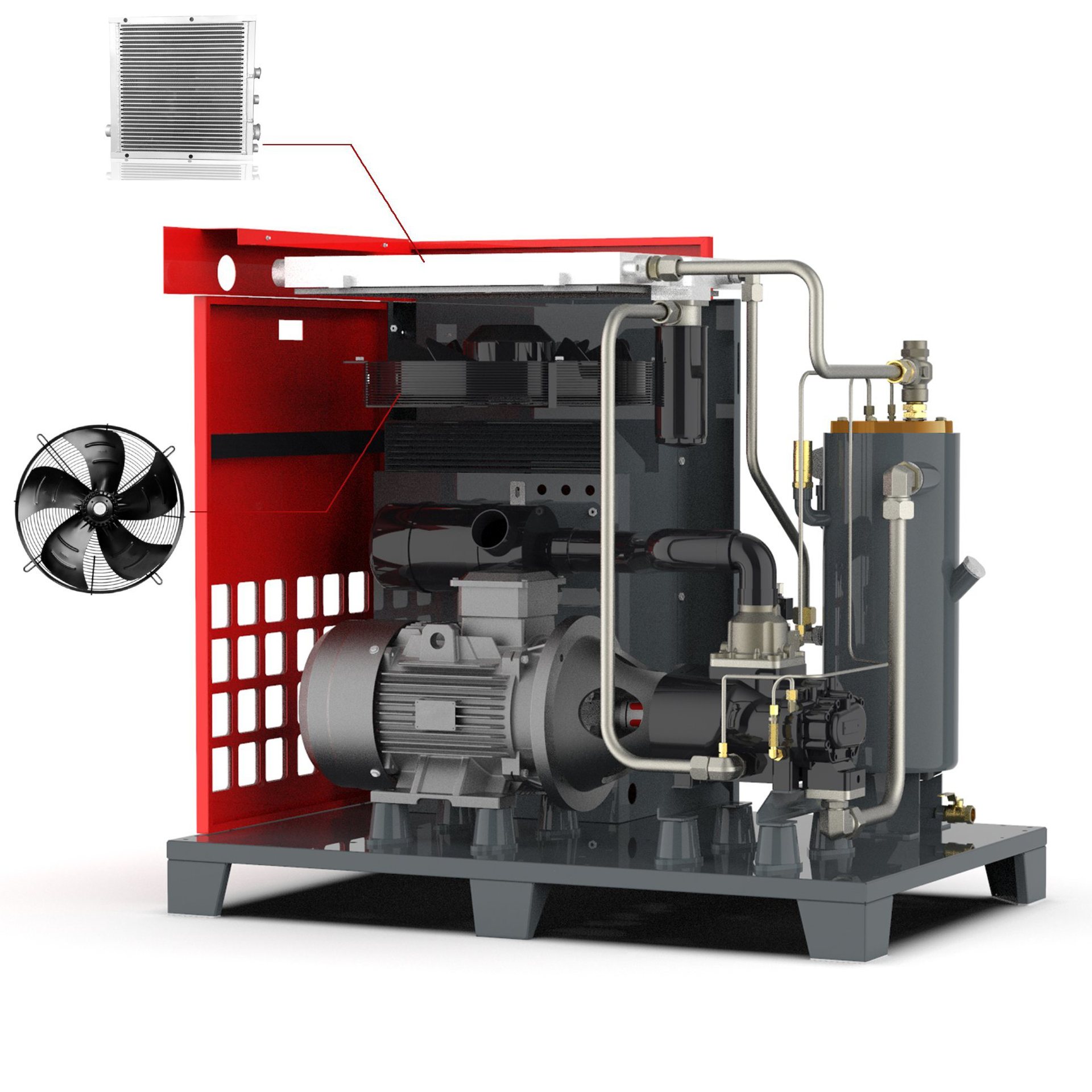 索兰特 永磁变频螺杆空气压缩机工业级 临沂空压机外贸专供螺杆机